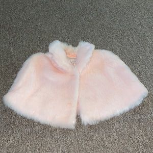 Janie & Jack faux fur pink Shaw